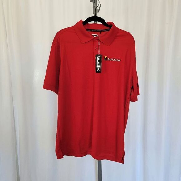 OGIO men's red polo shirt Blackline size L new - Picture 1 of 6